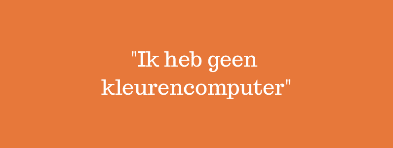 Dagboek van een debiteurenbeheerder – Kleurencomputer